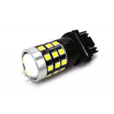 motoLEDy P27/7W LED žiarovka 3157 12-24V CANBUS 1400lm biela so šošovkou