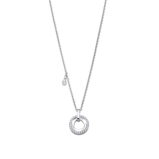 Lotus Style Elegantný oceľový náhrdelník so zirkónmi Woman Basic LS2176-1 / 1