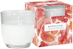 Bispol SN75B-322 vonná sviečka v skle Červené ovocie & Aloe 150g