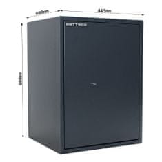 Rottner PowerSafe 600 IT nábytkový trezor antracit | Trezorový zámok na kľúč | 44.5 x 60 x 40 cm