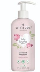 Attitude Detské telové mydlo a šampón (2 v 1) Baby leaves bez vône 473 ml