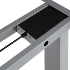 tectake Výškovo nastaviteľný rám stola Twain 110-168x60x60-125cm - šedá