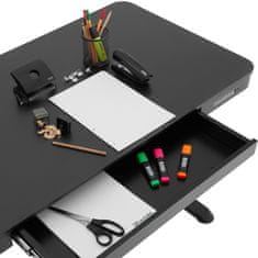 tectake Elektricky výškovo nastaviteľný písací stôl Zola 120,4x60,4x72-122cm - čierna