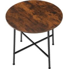 tectake Jedálenský stôl Ennis 80x76cm - Industrial tmavé drevo