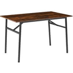 tectake Jedálenský stôl Swansea 120x75x76cm - Industrial tmavé drevo
