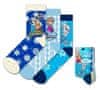 Dievčenské vysoké ponožky Sisters Frozen 3ks v balení tyrkysová 23–26 Viacfarebná