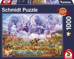 Schmidt Puzzle Zvieratá u napájadla 1000 dielikov