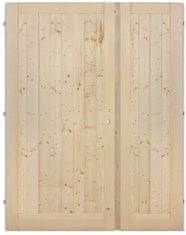 Hdveře Palubkové dvere dvojkrídlové 125, 145cm plné + fab Skladom, ľavá, 145 cm