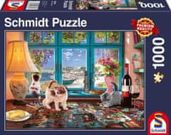 Schmidt Puzzle Stôl milovníka puzzle 1000 dielikov