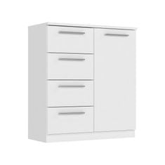 IDEA nábytok Komoda 1 dvere + 4 zásuvky SURREY biela