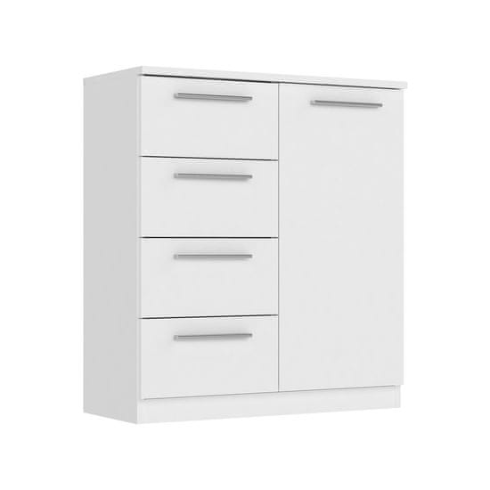 IDEA nábytok Komoda 1 dvere + 4 zásuvky SURREY biela