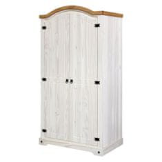 IDEA nábytok Skriňa 2-dverová CORONA biely vosk