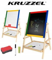 Kruzzel  8905 Multifunkčná obojstranná tabuľa pre deti 42 x 35 cm