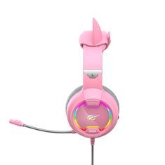 Havit Gamenote H2233d RGB herné slúchadlá s mačacími ušami, ružové