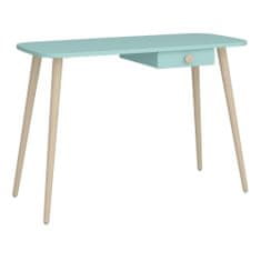 Danish Style Pracovný stôl Adel, 110 cm, tyrkysová
