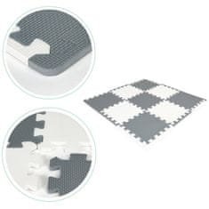 EcoToys Penové puzzle sivo-biele s okrajmi