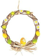 Anděl Přerov Veľkonočný veniec žlto-zelený žlté vajce 30cm