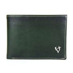 VegaLM Pánska peňaženka z pravej kože, ručne tieňovaná v zelenej farbe