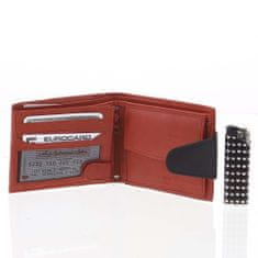 Delami Pánska kožená peňaženka Delami Ryan, červená a čierna