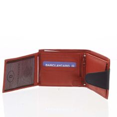 Delami Pánska kožená peňaženka Delami Ryan, červená a čierna
