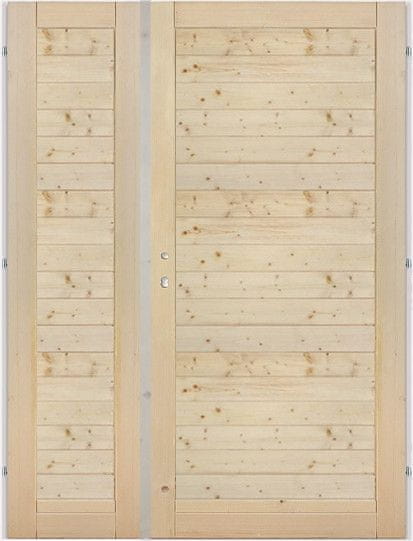 Hdveře Palubkové dvojkrídlové dvere vodorovné 125 a 145cm so zámkom Fab