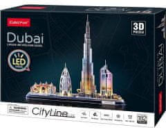 CubicFun Svietiace 3D puzzle CityLine panorama: Dubaj 182 dielikov
