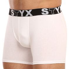 Styx Pánske boxerky long športová guma biele (U1061) - veľkosť L