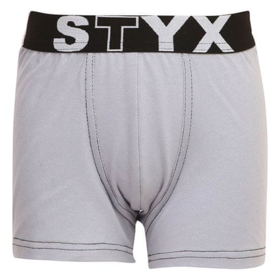Styx Detské boxerky športová guma svetlo sivé (GJ1067)