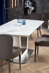 Halmar Rozkladací jedálenský stôl Blanco - biely mramor / biela