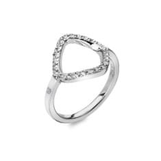 Hot Diamonds Elegantný strieborný prsteň s briliantom a topaz Behold DR221 (Obvod 60 mm)