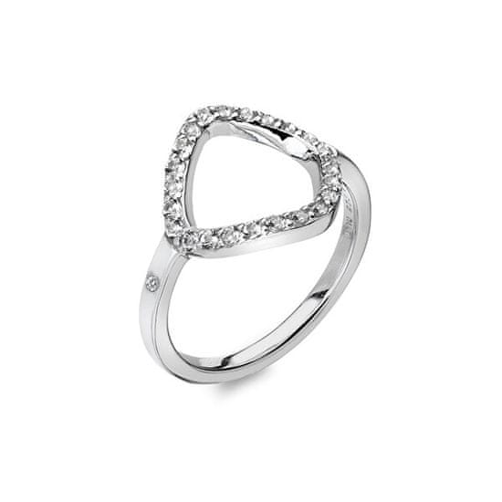 Hot Diamonds Elegantný strieborný prsteň s briliantom a topaz Behold DR221