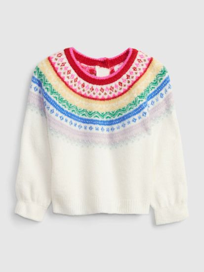Gap Detský pletený sveter so vzorom