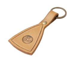 Madhammers Jedinečný set - kovaný nôž - "Mini BÉL", kožený náramok a prívesok na kľúče z pravej hovädzej kože