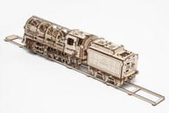UGEARS 3D puzzle Parná lokomotíva s Tenderom na uhlie