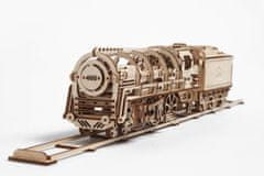 UGEARS 3D puzzle Parná lokomotíva s Tenderom na uhlie