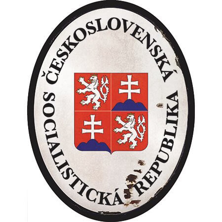 Retro Cedule Ceduľa Československá Socialistická Republika old