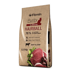 Fitmin Cat Purity Hairball beef and liver krmivo pre mačky 400 g