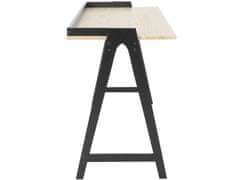 Danish Style Pracovný stôl Alvin, 120 cm, prírodná / čierna