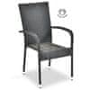 IWHOME Ratanová stoličky MADRID antracit IWH-1010002