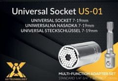 Opticum Univerzálna nástrčná hlavica 7-19 mm 12 AX US-01