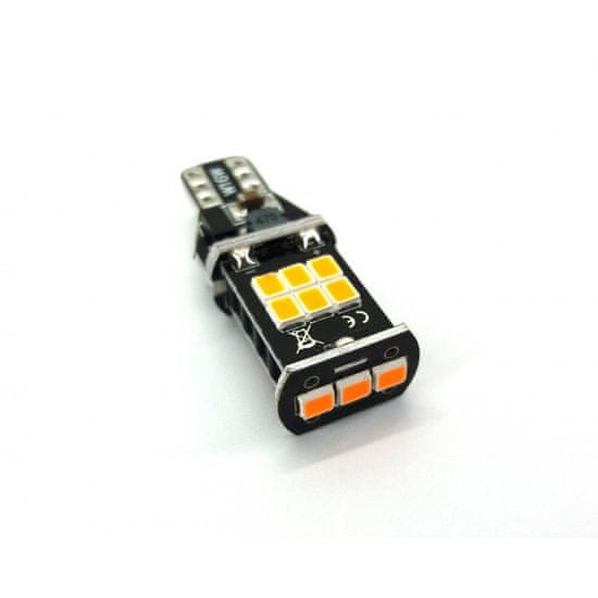 motoLEDy W16W LED žiarovka T15 12V CANBUS oranžová 980lm