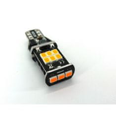 motoLEDy W16W LED žiarovka T15 12V CANBUS oranžová 980lm