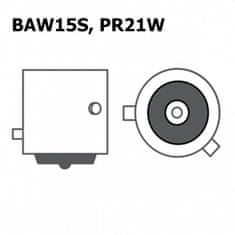 motoLEDy PR21W LED žiarovka BAW15S 12-24V CANBUS červená 2000lm