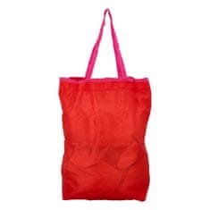 Delami Jednofarebná skladacia nákupná taška, červená