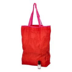 Delami Jednofarebná skladacia nákupná taška, červená