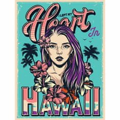 Retro Cedule Ceduľa Tattoo - Heart Hawaii