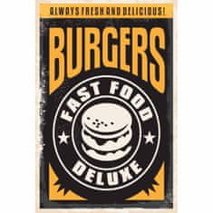 Retro Cedule Ceduľa Burgers - Fast Food