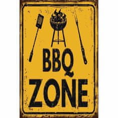 Retro Cedule Ceduľa BBQ Zone