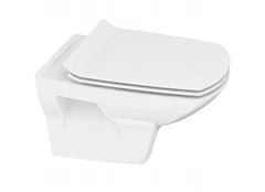 CERSANIT Carina, antibakteriálne toaletné sedátko z duroplastu s pomalým zatváraním, biela, K98-0135