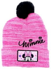 Eplusm Dievčenská čiapka s brmbolcom Minnie Mouse Star 52 cm Ružová